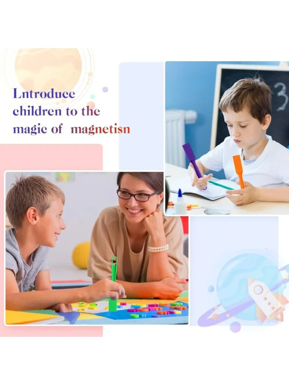 30 Pack Magnetic Wands for Kids - Classroom Teaching Tools, Learning Toys